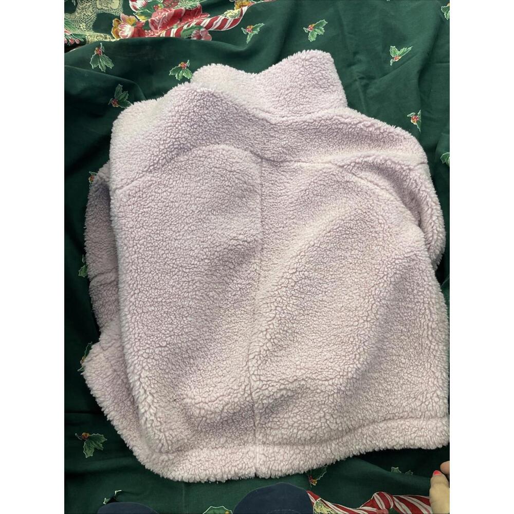 Lululemon Jacket Women's 8 Fleece Sherpa Cinchable Waist Cropped Zip Up Pink H42 - Picture 4 of 6